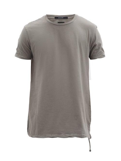 Matchesfashion.com Ksubi - Seeing Lines Cotton-jersey T-shirt - Mens - Grey