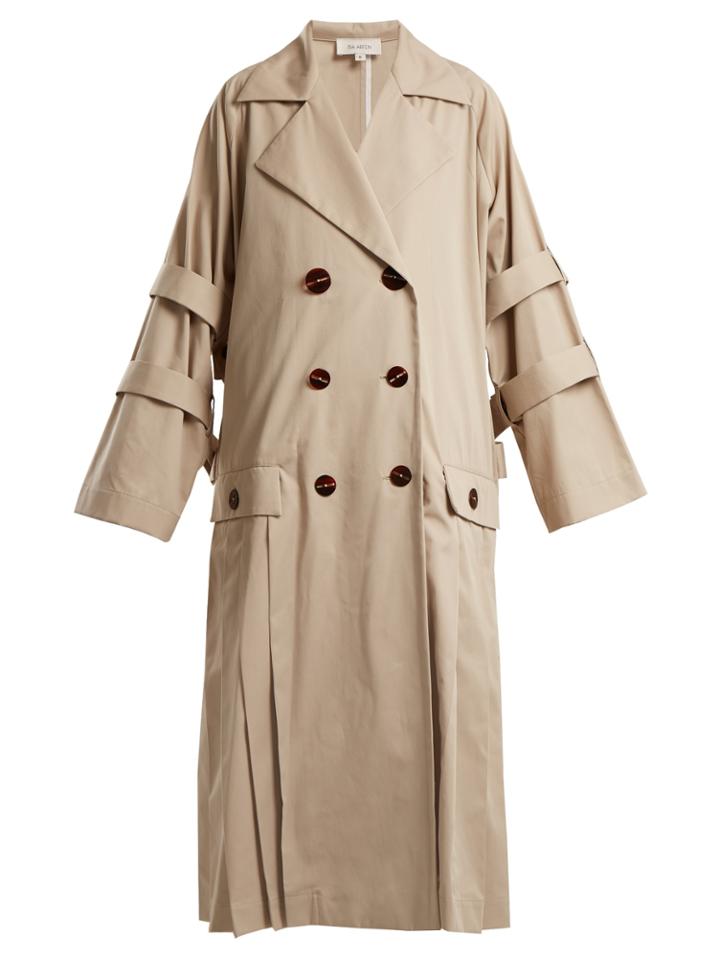 Isa Arfen Oversized Pleated Trench Coat