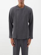 Homme Pliss Issey Miyake - Technical-pleated Jacket - Mens - Charcoal