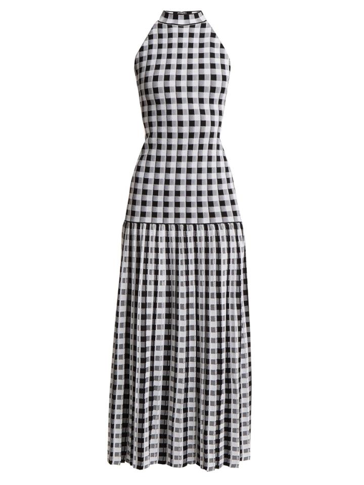 Sonia Rykiel Knitted Gingham Dress