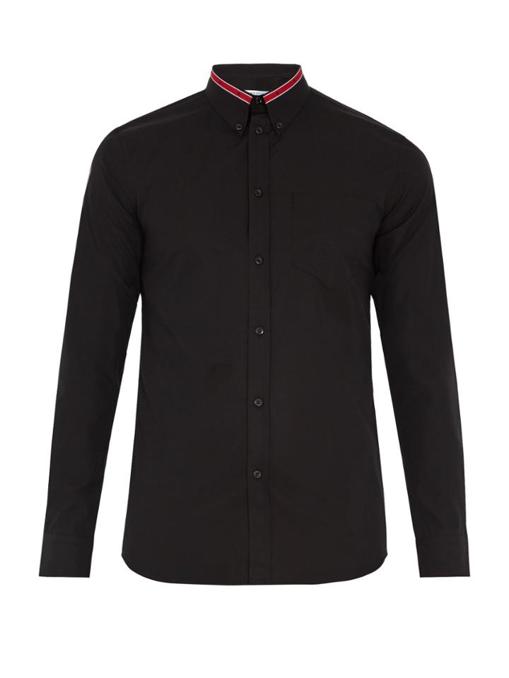 Givenchy Single-cuff Star-jacquard Cotton Shirt