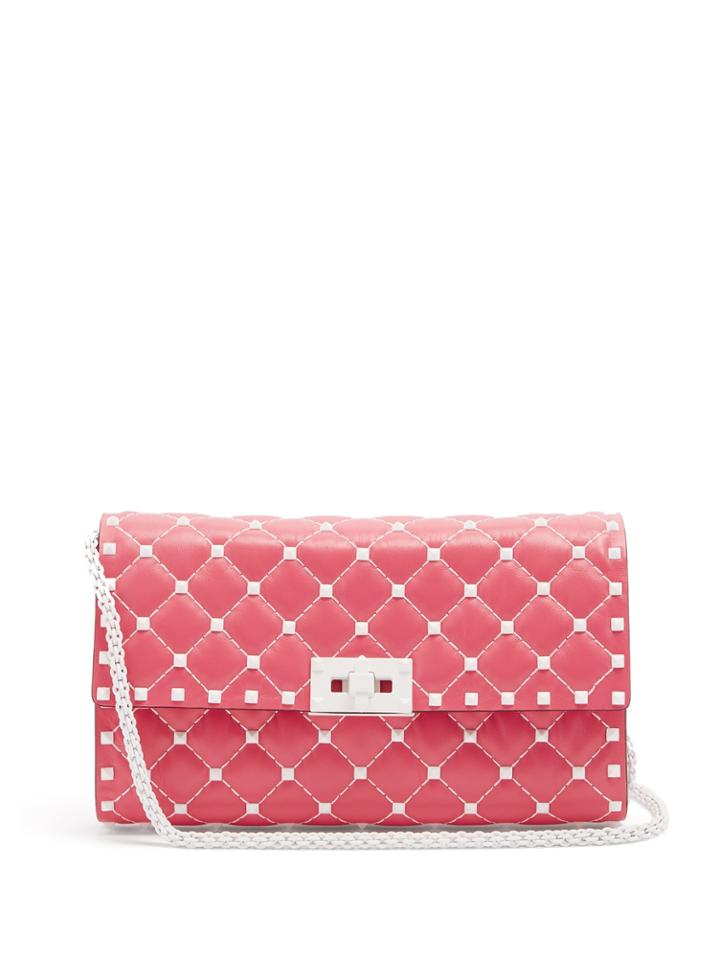 Valentino Free Rockstud Spike Quilted-leather Clutch