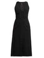 Matchesfashion.com Altuzarra - Margherita Tie Neck Crepe Dress - Womens - Black