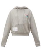 Matchesfashion.com Charles Jeffrey Loverboy - Art Appliqu Cotton Jersey Hooded Sweatshirt - Womens - Grey