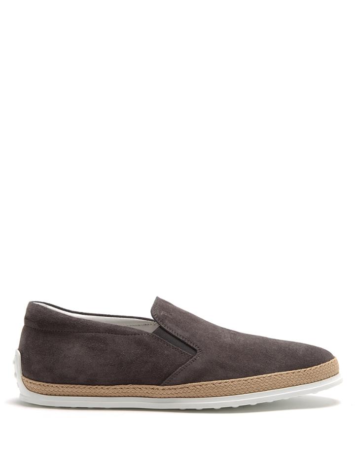 Tod's Pantofola Suede Slip-on Espadrilles