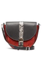 Matchesfashion.com Proenza Schouler - Ps11 Corduroy And Leather Medium Saddle Bag - Womens - Black Multi