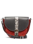 Matchesfashion.com Proenza Schouler - Ps11 Corduroy And Leather Medium Saddle Bag - Womens - Black Multi