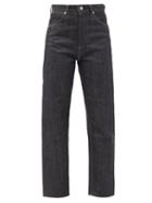 Matchesfashion.com Jil Sander - High-rise Cropped Straight-leg Jeans - Womens - Dark Denim