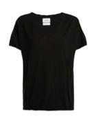 Matchesfashion.com Barrie - Sweet Eighteen Distressed Cashmere T Shirt - Womens - Black