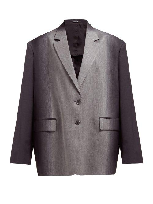 Matchesfashion.com Maison Margiela - Oversized Dgrad Wool Blazer - Womens - Grey