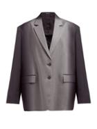 Matchesfashion.com Maison Margiela - Oversized Dgrad Wool Blazer - Womens - Grey