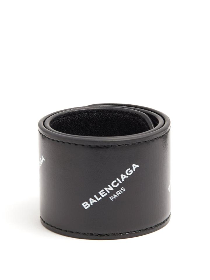 Balenciaga Cycle Logo-print Snap Bracelet