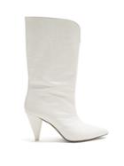 Attico Crocodile-effect Leather Ankle Boots