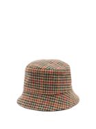 Prada Houndstooth Wool-tweed Bucket Hat
