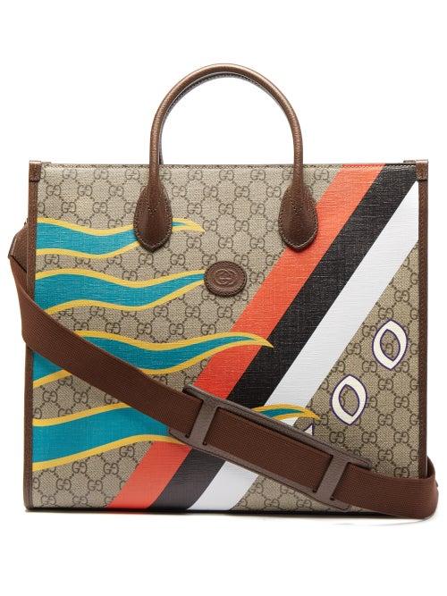 Gucci - Printed Gg-supreme Canvas Tote Bag - Mens - Multi