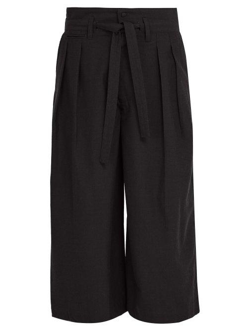 Matchesfashion.com Sasquatchfabrix - Hakama Wool Blend Trousers - Mens - Black