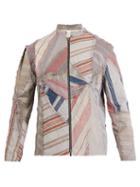 Matchesfashion.com By Walid - Ticking Patchwork Cotton Jacket - Mens - Multi