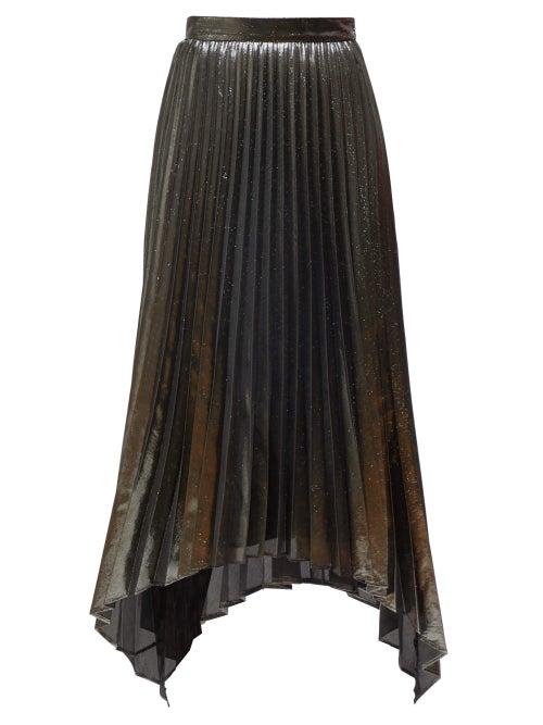 Matchesfashion.com Altuzarra - Freya Pleated Midi Skirt - Womens - Silver