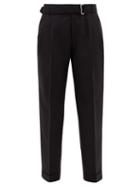 Matchesfashion.com Officine Gnrale - Pierre Pleated Wool-twill Straight-leg Trousers - Womens - Black