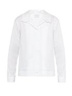 Matchesfashion.com Deveaux - Double Collar Cotton Poplin Shirt - Mens - White