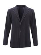 Mens Rtw Homme Pliss Issey Miyake - Technical-pleated Blazer - Mens - Navy