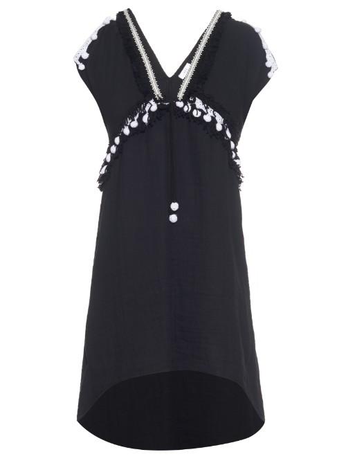 Vmt Careyes Pompom V-neck Kaftan