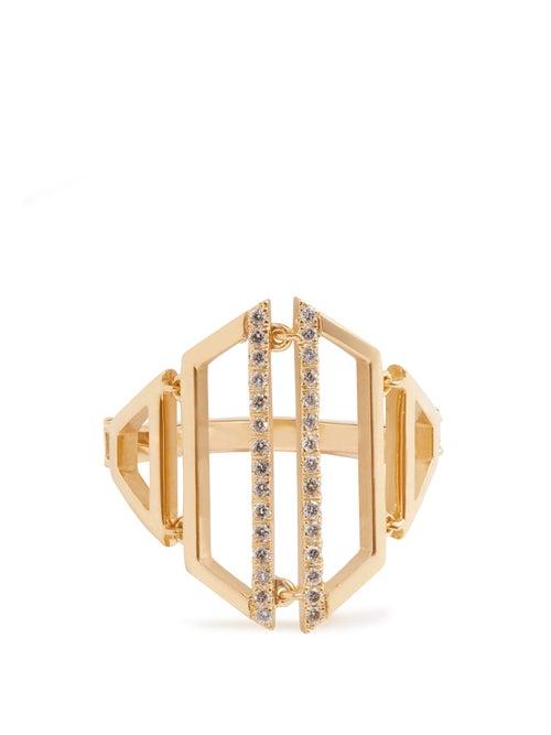 Matchesfashion.com Susan Foster - Diamond & 18kt Gold Ring - Womens - Gold