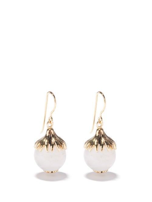 Aurlie Bidermann - Xena Rock Crystal 18kt Gold-plated Earrings - Womens - Gold Multi