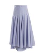 Loewe Striped Cotton-poplin Midi Skirt
