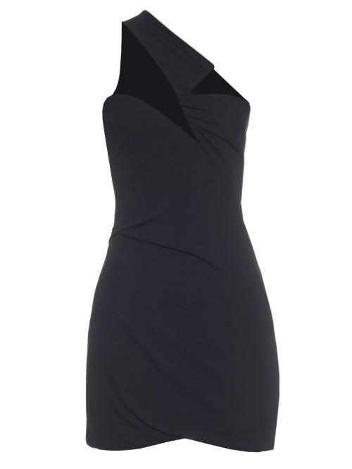 Anthony Vaccarello One-shouldered Stretch-jersey Dress