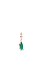 Jessica Mccormack - Ball 'n' Chain Emerald & 18kt Rose-gold Charm - Womens - Gold Multi