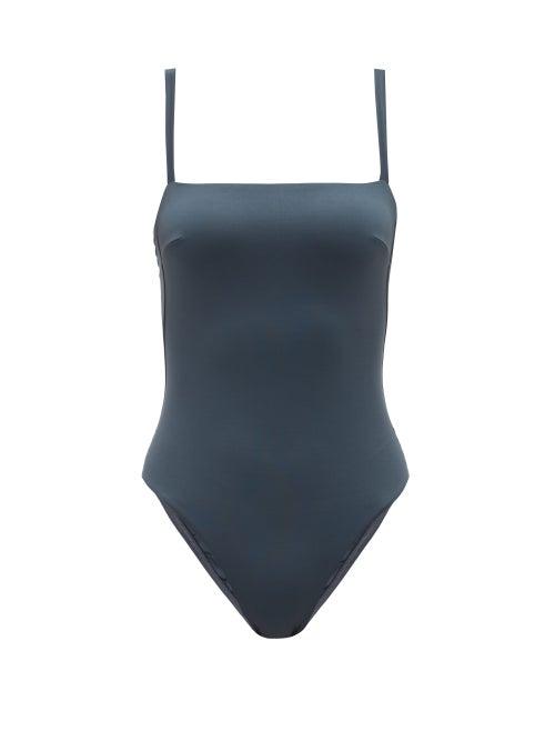 Matchesfashion.com Asceno - Palma Square-neck Swimsuit - Womens - Grey