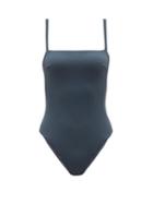 Matchesfashion.com Asceno - Palma Square-neck Swimsuit - Womens - Grey