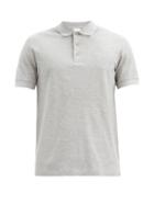 Matchesfashion.com Burberry - Eddie Tb-logo Cotton-piqu Polo Shirt - Mens - Grey