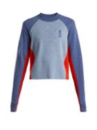 Matchesfashion.com Lndr - Contrast Panelled Wool Sweater - Womens - Blue Multi