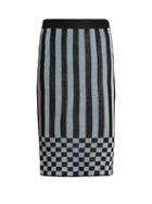 House Of Holland Striped-knit Pencil Skirt