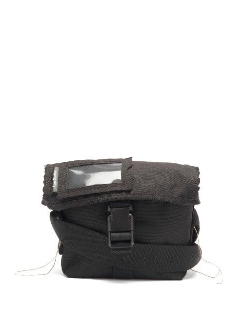 Matchesfashion.com Acne Studios - Raw-edged Mini Messenger Canvas Bag - Mens - Black