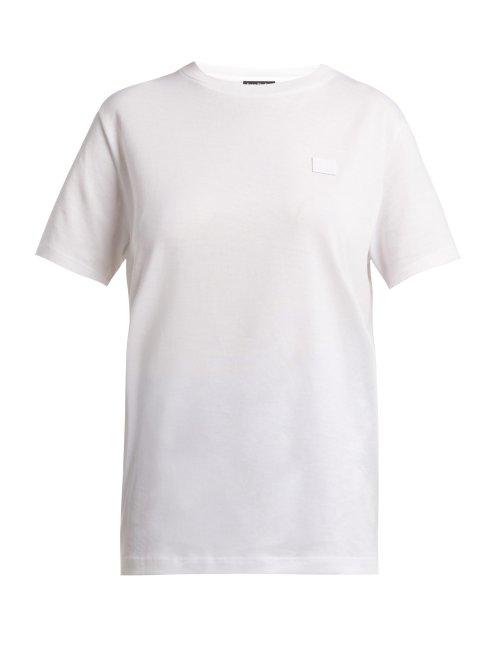 Matchesfashion.com Acne Studios - Nash Face Cotton Jersey T Shirt - Womens - White