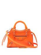Matchesfashion.com Balenciaga - Neo Classic City Mini Crocodile-effect Leather Bag - Womens - Orange