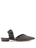 Matchesfashion.com Nicholas Kirkwood - Courtney Boucl Slingback Loafers - Womens - Black White