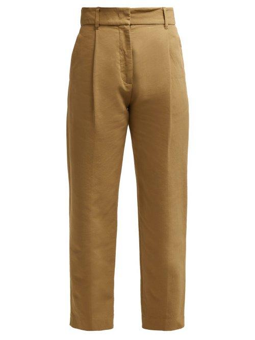 Matchesfashion.com See By Chlo - Straight Leg Cotton Trousers - Womens - Khaki