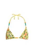 Stella Mccartney Citrus-print Halterneck Triangle Bikini Top