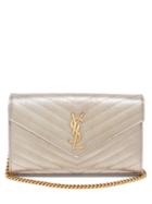 Matchesfashion.com Saint Laurent - Envelope Quilted Leather Cross Body Bag - Womens - Metallic