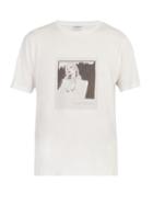 Matchesfashion.com Saint Laurent - Face Print Cotton Jersey T Shirt - Mens - White Multi