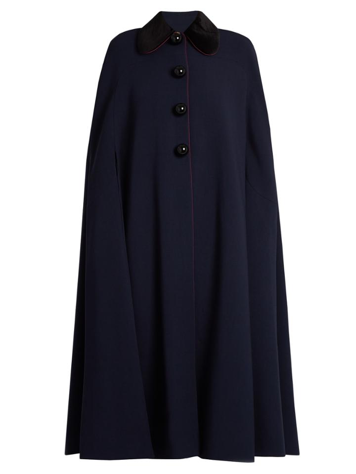 Roksanda Murren Contrast-collar Cady Cape