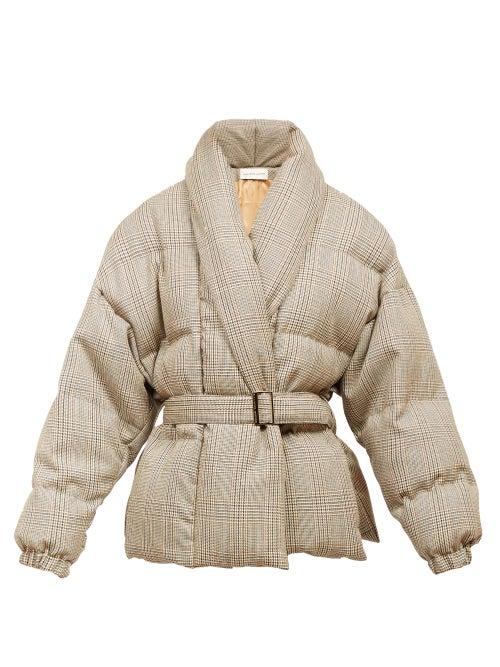 Matchesfashion.com Alexandre Vauthier - Oversized Plaid-houndstooth Padded Coat - Womens - Grey Multi