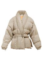 Matchesfashion.com Alexandre Vauthier - Oversized Plaid-houndstooth Padded Coat - Womens - Grey Multi