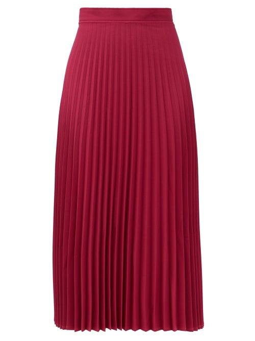 Matchesfashion.com Thebe Magugu - High-rise Pleated Crepe Midi Skirt - Womens - Pink