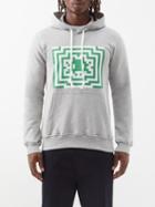 Comme Des Garons Shirt - X Invader Cotton-jersey Hooded Sweatshirt - Mens - Grey