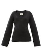 Khaite - Claudia V-neck Cashmere-blend Sweater - Womens - Charcoal